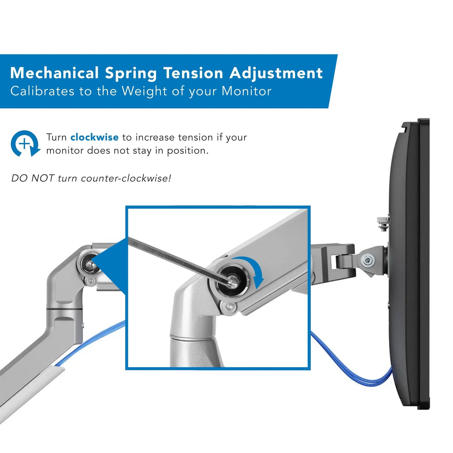 Silver Monitor Mount - Single Monitor Desk Mount - Mount-It! - MI-2761