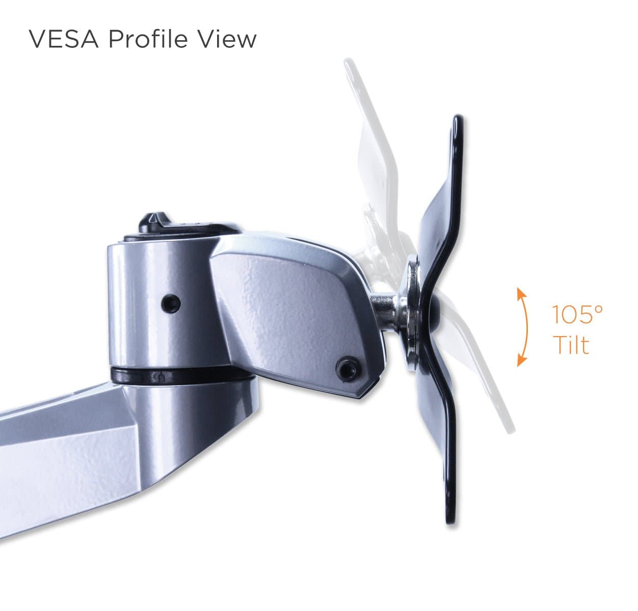 Silver Monitor Mount - Three Monitor Swivel Arm Desk Mount - Mount-It! - MI-52111