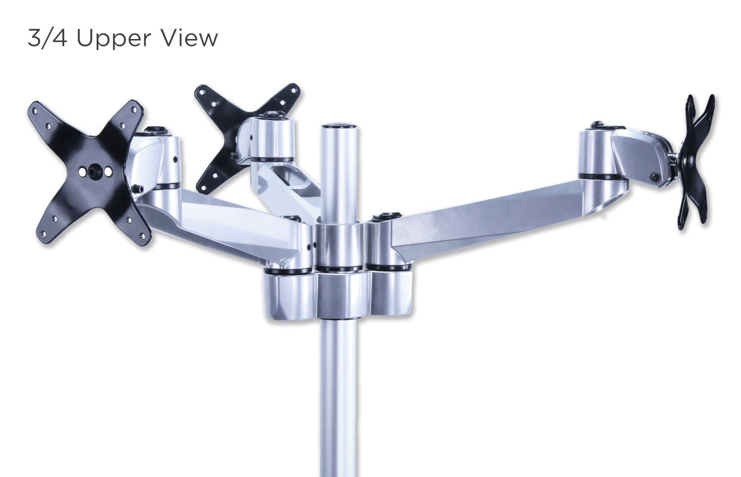 Silver Monitor Mount - Three Monitor Swivel Arm Desk Mount - Mount-It! - MI-52111