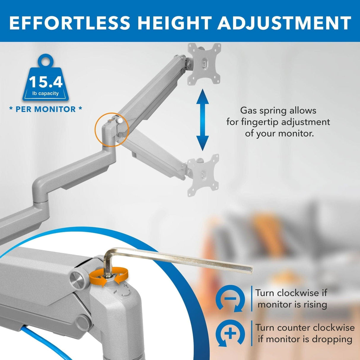 Triple Monitor Desk Mount w/ USB, USB-C & Audio Ports Silver Monitor Mount - Triple Monitor Desk Mount w/ USB, USB-C & Audio Ports - Mount-It! - MI-2753