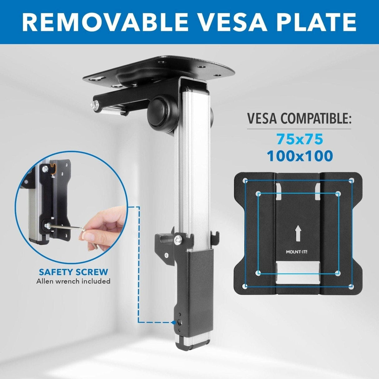 Under Cabinet & Ceiling TV Mount Silver TV Mount - Under Cabinet & Ceiling TV Mount - Mount-It! - MI-4211