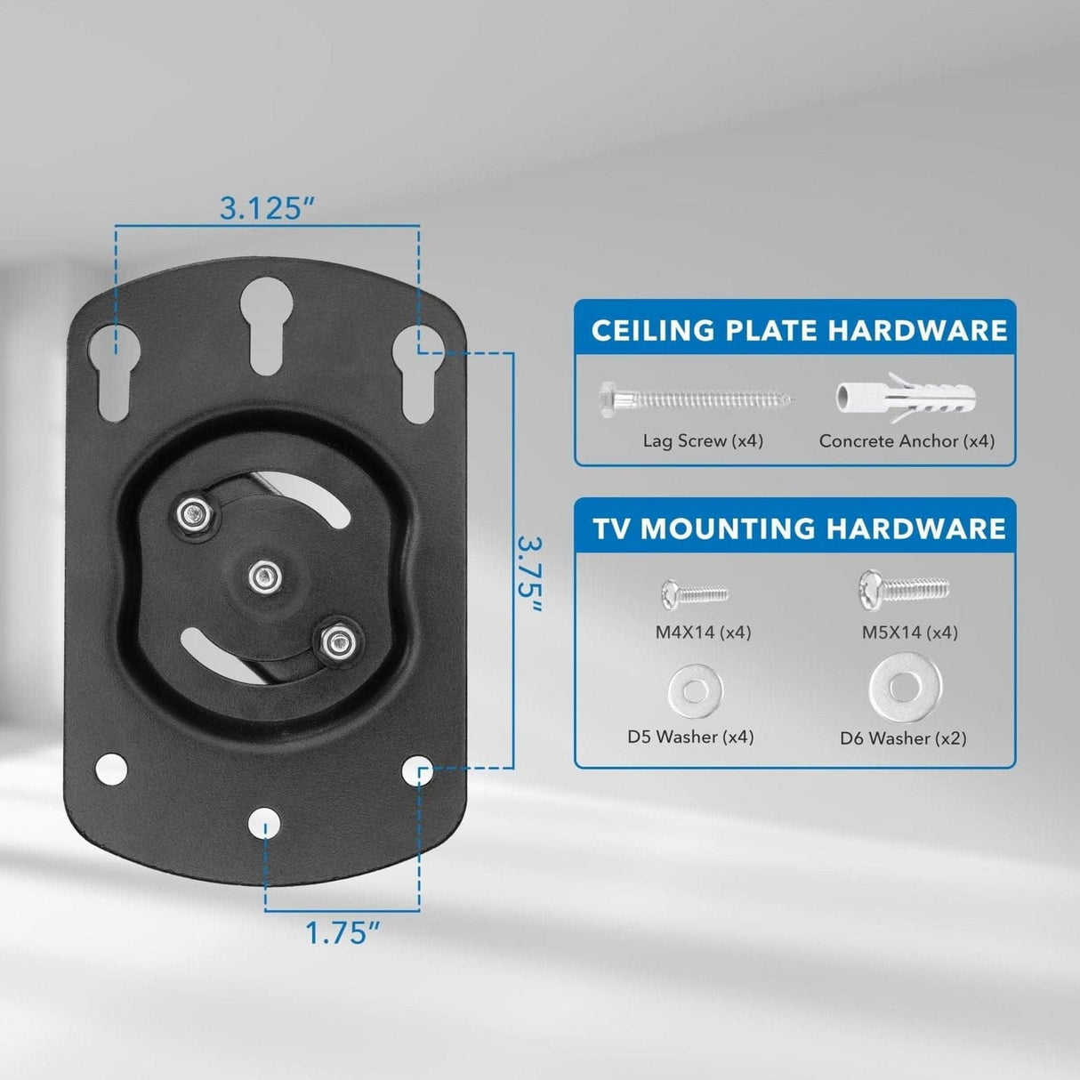 Under Cabinet & Ceiling TV Mount Silver TV Mount - Under Cabinet & Ceiling TV Mount - Mount-It! - MI-4211
