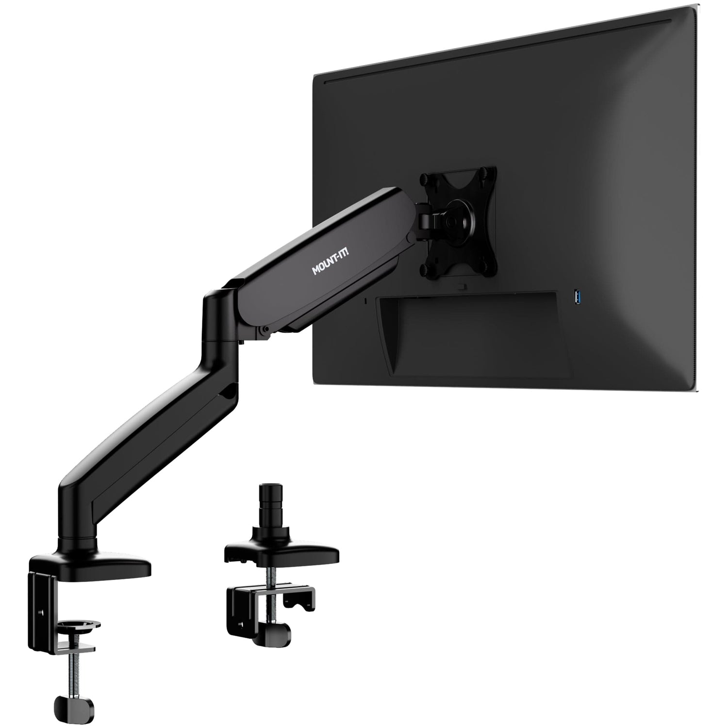 Monitor Mount - Single Monitor Desk Mount with Gas Spring Arm - Mount-It! - MI-1881BLK