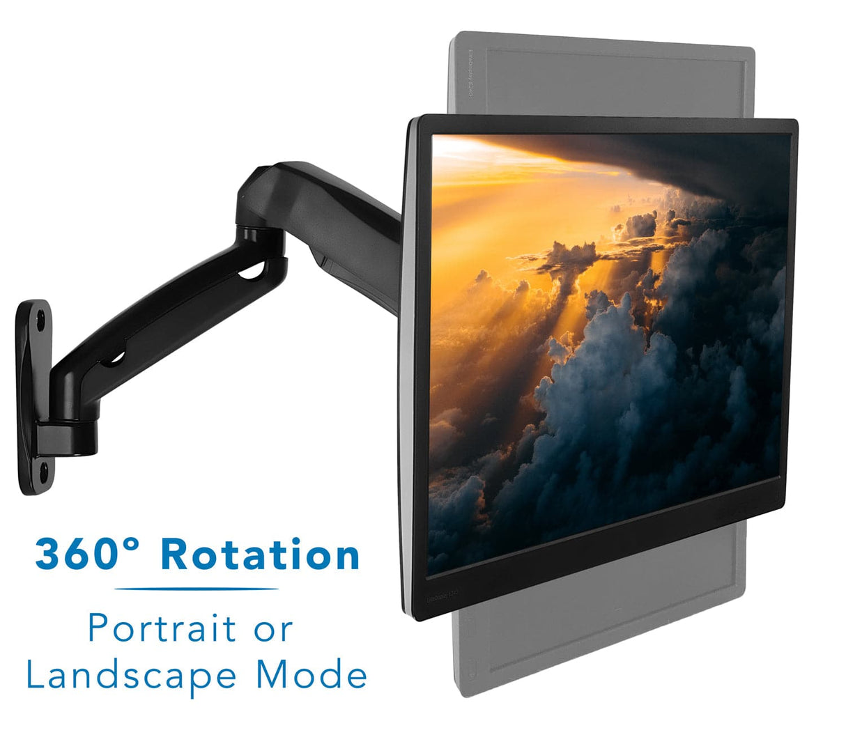 Single Monitor Wall Mount Arm Monitor Mount - Single Monitor Wall Mount Arm - Mount-It! - MI-765