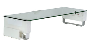 Monitor Risers - Tempered Glass & Aluminum Monitor Stand with USB - Mount-It! - MI-7265 Monitor Risers - Tempered Glass & Aluminum Monitor Stand with USB - Mount-It! - MI-7265
