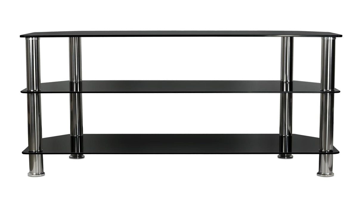 Three Tempered Glass Shelf TV Stand TV Stand - Three Tempered Glass Shelf TV Stand - Mount-It! - MI-880