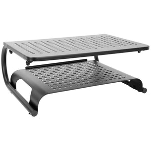 Monitor Risers - Two Tier Monitor Stand with Shelf - Mount-It! - MI-7361 Monitor Risers - Two Tier Monitor Stand with Shelf - Mount-It! - MI-7361