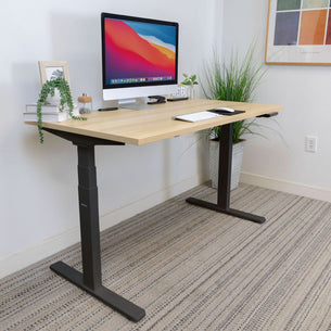 Standing Desk - Ultimate Dual Motor Electric Standing Desk with 55" Tabletop - Black Base - Mount-It! - Standing Desk - Ultimate Dual Motor Electric Standing Desk with 55" Tabletop - Black Base - Mount-It! -