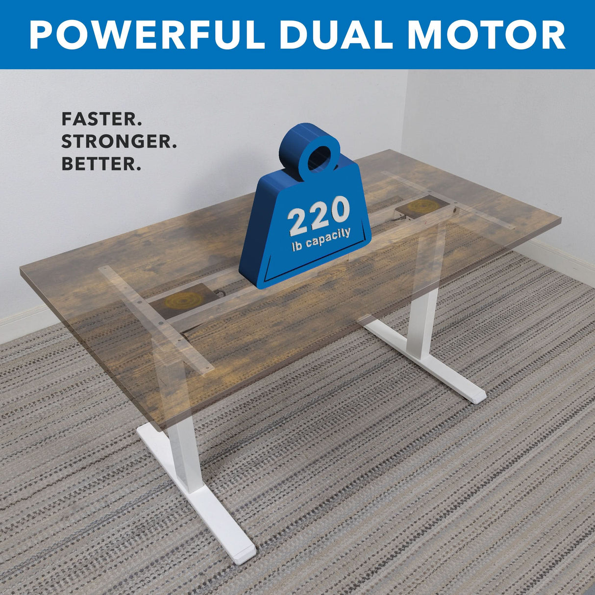 Ultimate Dual Motor Electric Standing Desk with 55" Tabletop Ultimate Dual Motor Electric Standing Desk with 55" Tabletop