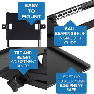 Keyboard Trays/Mounts - Under Desk Computer Keyboard and Mouse Tray - Mount-It! - MI-7135 Keyboard Trays/Mounts - Under Desk Computer Keyboard and Mouse Tray - Mount-It! - MI-7135