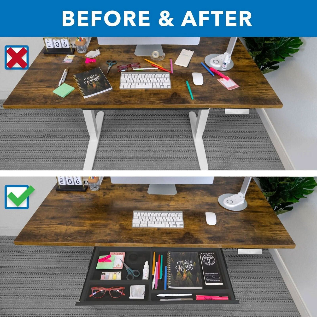 Desk Accessories - Under Desk Drawer - Deep - Mount-It! -