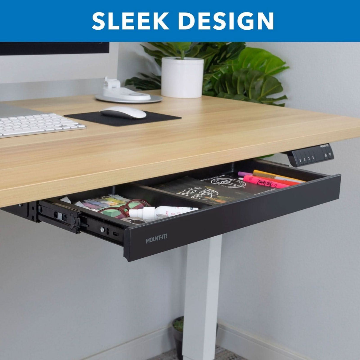 Desk Accessories - Under Desk Drawer - Shallow - Mount-It! -
