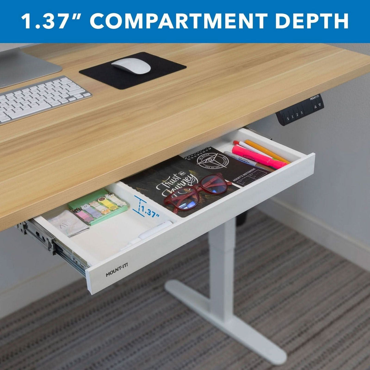 Desk Accessories - Under Desk Drawer - Shallow - Mount-It! -