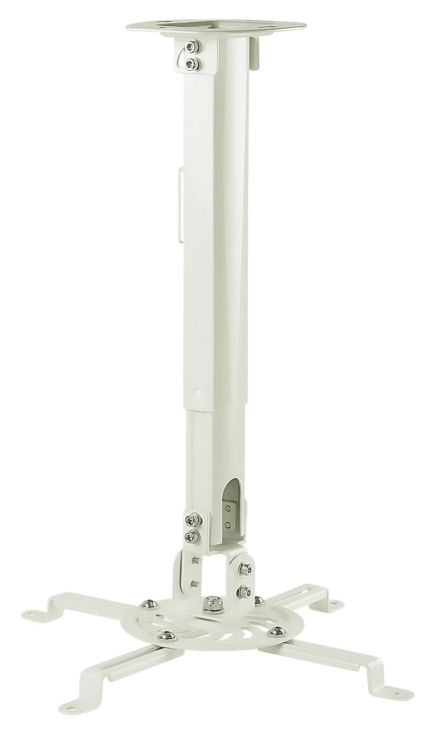 Universal Projector Ceiling Mount - 15" to 22.8" Height Adjustment Projector Mount - Universal Projector Ceiling Mount - White - Mount-It! - MI-606B