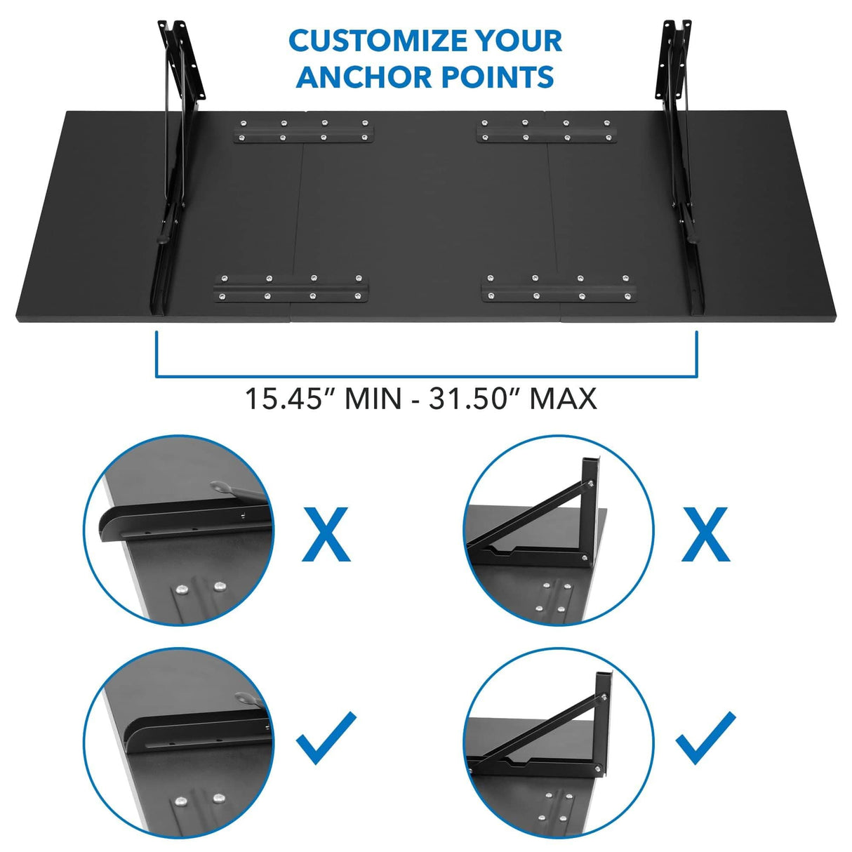 Wall Mounted Drop Leaf Table / Workbench Wall Mounted Desk - Wall Mounted Drop Leaf Table / Workbench - Mount-It! -