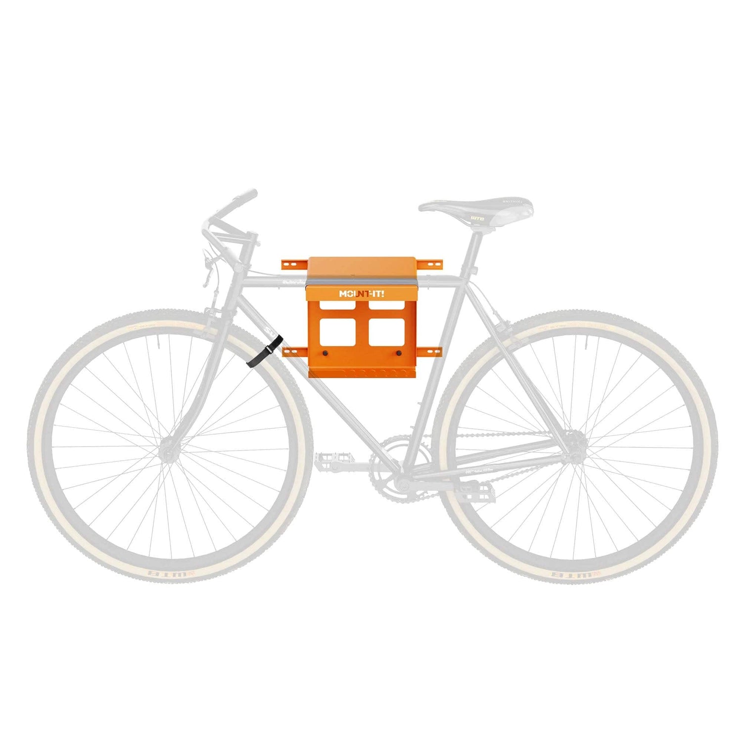 Bicycle Mount - WheelsUp Series Bike Wall Mount with Shelf and Hooks - Mount-It! -