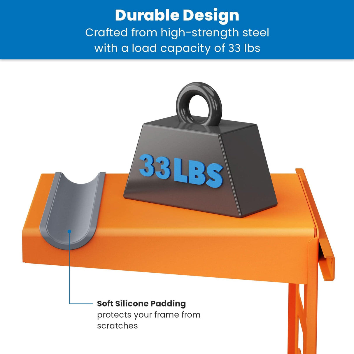 Bike Wall Mount with Shelf and Hooks Bicycle Mount - WheelsUp Series Bike Wall Mount with Shelf and Hooks - Mount-It! -