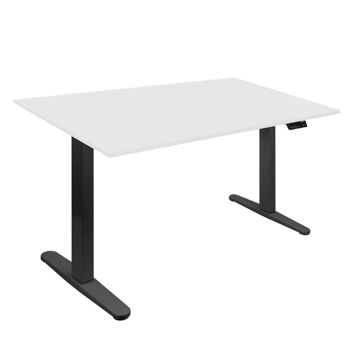 Dual Motor Electric Standing Desk with 55" Tabletop - Black Base White Standing Desk - Dual Motor Electric Standing Desk with 55" Tabletop - Black Base - Mount-It! - MI-18113