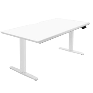 White Standing Desk - Dual Motor Electric Standing Desk with 60" Tabletop - White Base - Mount-It! - MI-18123 White Standing Desk - Dual Motor Electric Standing Desk with 60" Tabletop - White Base - Mount-It! - MI-18123