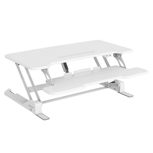 White Desk Converters - Electric Standing Desk Converter with 38" Desktop - Mount-It! - MI-8012 White Desk Converters - Electric Standing Desk Converter with 38" Desktop - Mount-It! - MI-8012