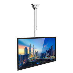 Optimal TV Height Guide: Transform Your Viewing Experience White TV Mount - Full Motion Ceiling TV Mount - Mount-It! - MI-509B_WHT