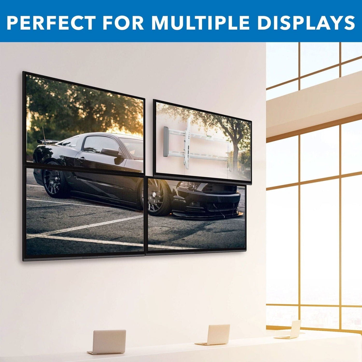 White TV Mount - Ultra-Slim & Heavy-Duty TV Wall Mount - Mount-It! - MI-307