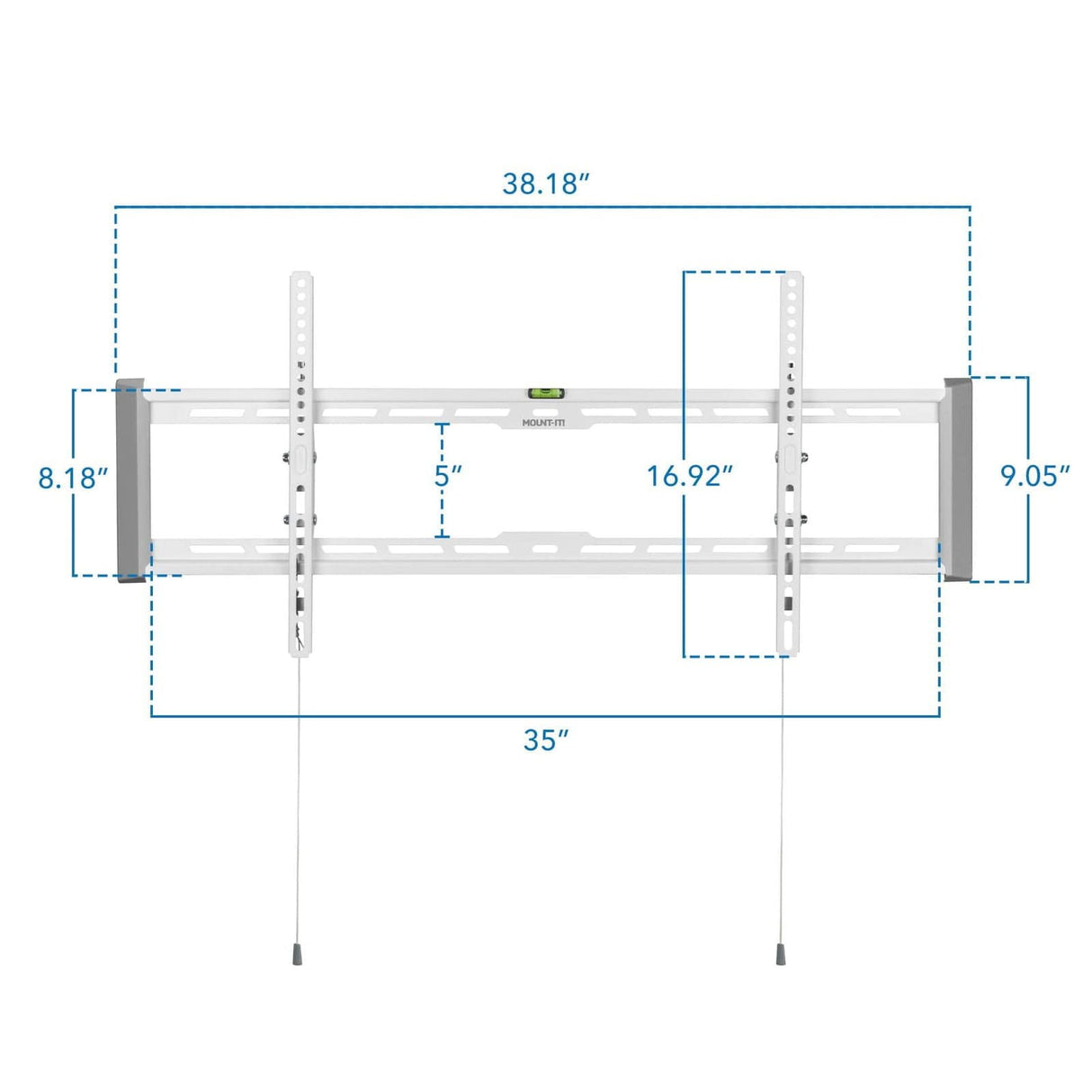 Ultra-Slim & Heavy-Duty TV Wall Mount White TV Mount - Ultra-Slim & Heavy-Duty TV Wall Mount - Mount-It! - MI-307