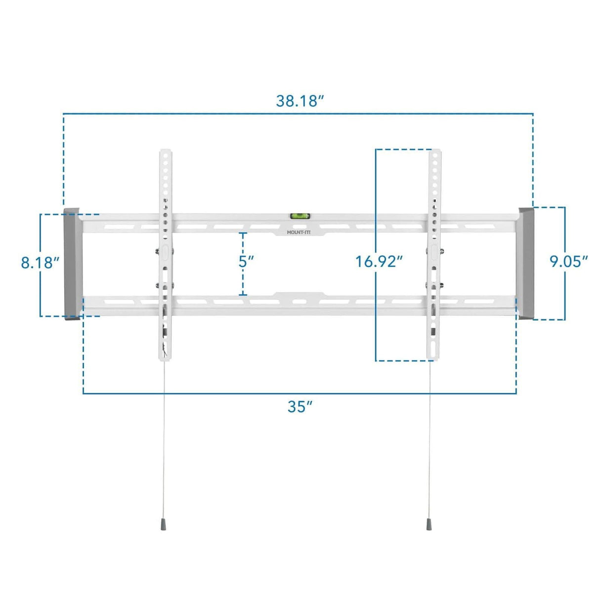 White TV Mount - Ultra-Slim & Heavy-Duty TV Wall Mount - Mount-It! - MI-307