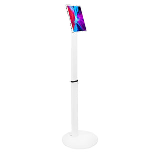 White Tablet Stand - Universal Tablet Floor Kiosk - Mount-It! - MI-3788W White Tablet Stand - Universal Tablet Floor Kiosk - Mount-It! - MI-3788W