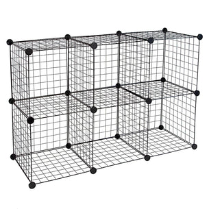 6 Cubes Storage Crate - Wire Cube Storage Organizer - Mount-It! - WI-4012 6 Cubes Storage Crate - Wire Cube Storage Organizer - Mount-It! - WI-4012