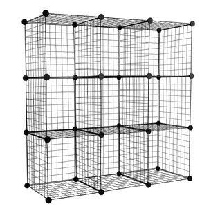 9 Cubes Storage Crate - Wire Cube Storage Organizer - Mount-It! - WI-4011 9 Cubes Storage Crate - Wire Cube Storage Organizer - Mount-It! - WI-4011