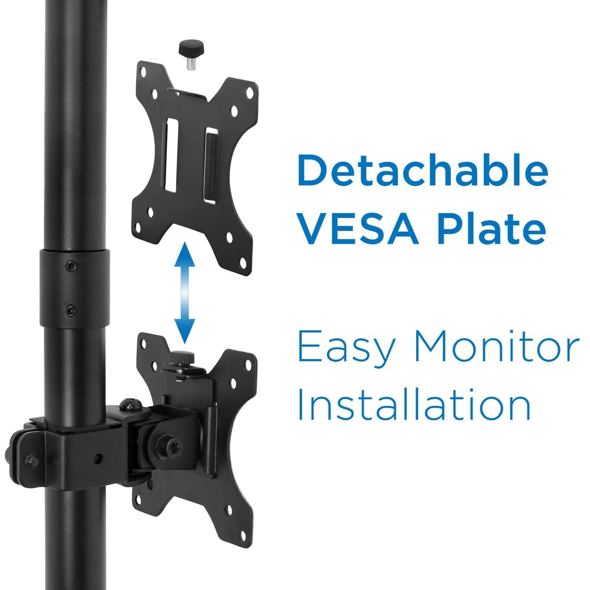 Vertical Dual Monitor Mount Black Monitor Mount - Vertical Dual Monitor Mount - Mount-It! - MI-1768