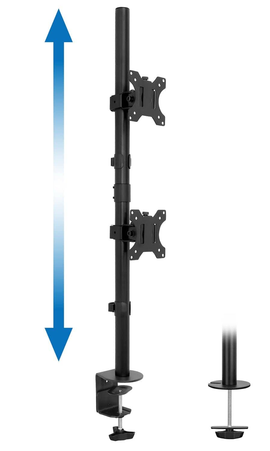 Vertical Dual Monitor Mount Black Monitor Mount - Vertical Dual Monitor Mount - Mount-It! - MI-1768