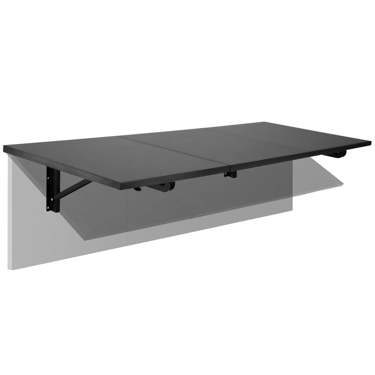 Wall Mounted Drop Leaf Table / Workbench Black Wall Mounted Desk - Wall Mounted Drop Leaf Table / Workbench - Mount-It! - MI-7993