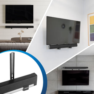 Speaker Mount - Universal Soundbar Mount Brackets for TV and Wall Installation - Mount-It! - MI-SB50 Speaker Mount - Universal Soundbar Mount Brackets for TV and Wall Installation - Mount-It! - MI-SB50