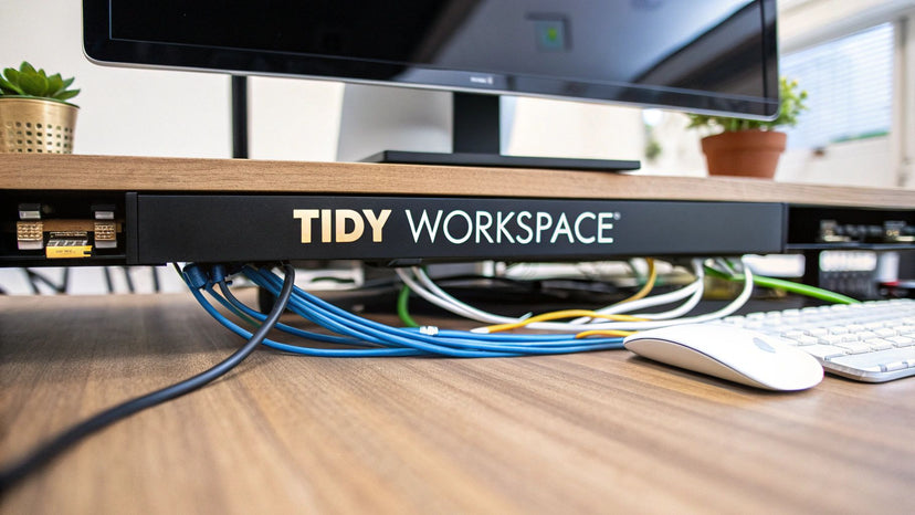 How to Organize Cables Under Desk for a Tidy Workspace - Mount-It!