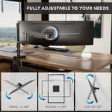 Heavy-Duty Monitor Mount with Pole & Gas Spring Arm