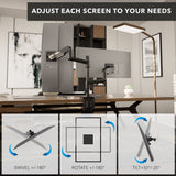 Heavy-Duty Dual Stacking Monitor Mount with Pole & Gas Spring Arms
