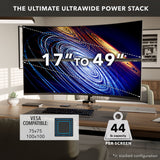 Heavy-Duty Dual Stacking Monitor Mount with Pole & Gas Spring Arms