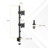 Vertical Stacking Dual Monitor Mount - Image 10 - Mount-It!