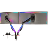 Dual Monitor Mount with RGB Lighting