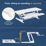 Large Standing Desk Converter with 47" Desktop