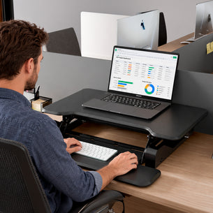 Compact Standing Desk Converter with 30" Desktop