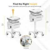 MedHub Mobile Workstation with Drawers, Powered - Image 6 - Mount-It!