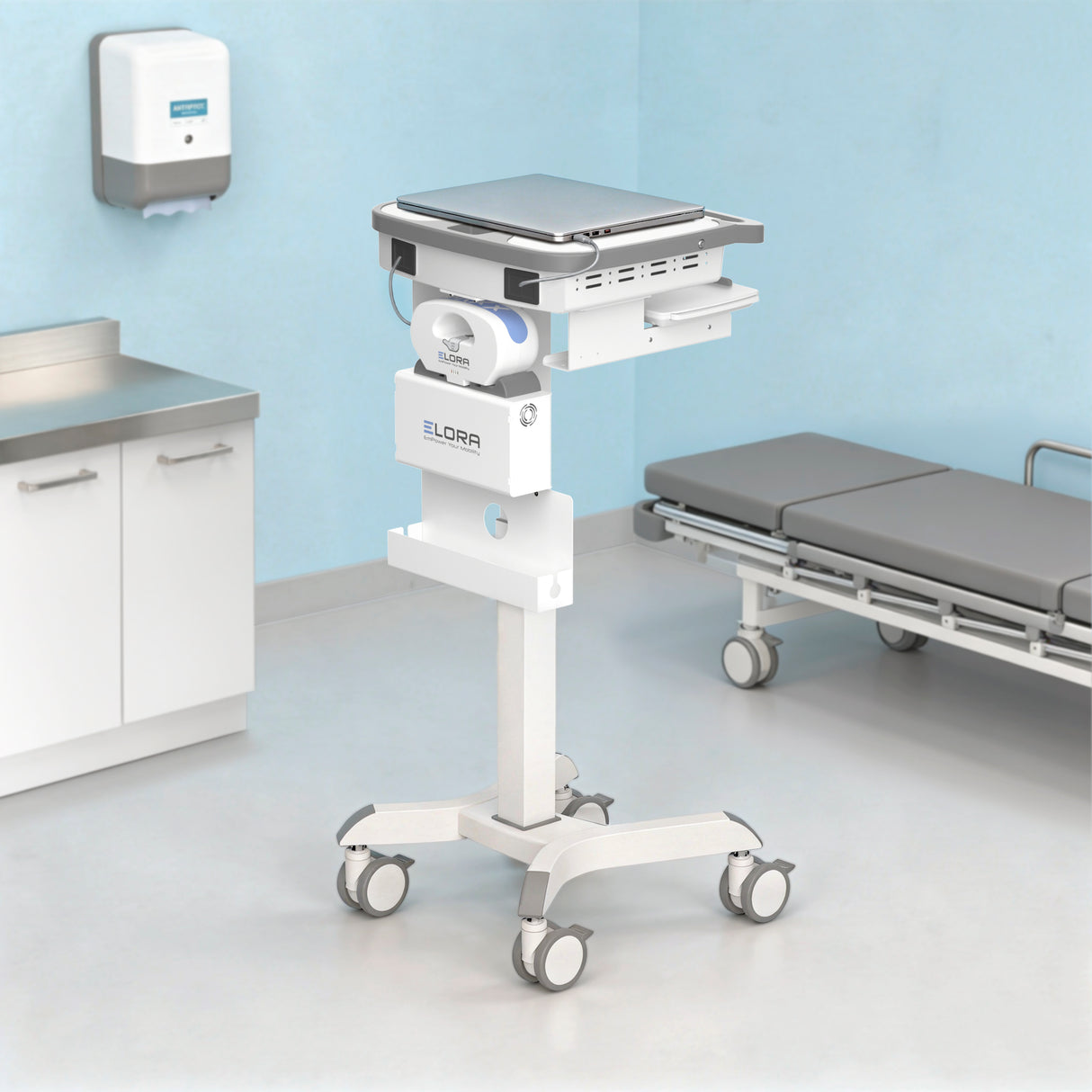 MedHub Motorized Mobile Workstation - Powered - Image 8 - Mount-It!
