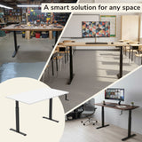 Hand Crank Standing Desk Frame with 48" Tabletop