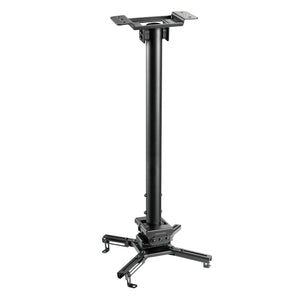 The Mount-It! Heavy-Duty Universal Ceiling Projector mount features a black adjustable bracket with a central vertical pole and four extendable arms for secure projector installation.