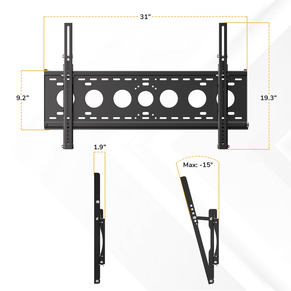 TAA-Compliant Heavy-Duty Tilt TV Wall Mount