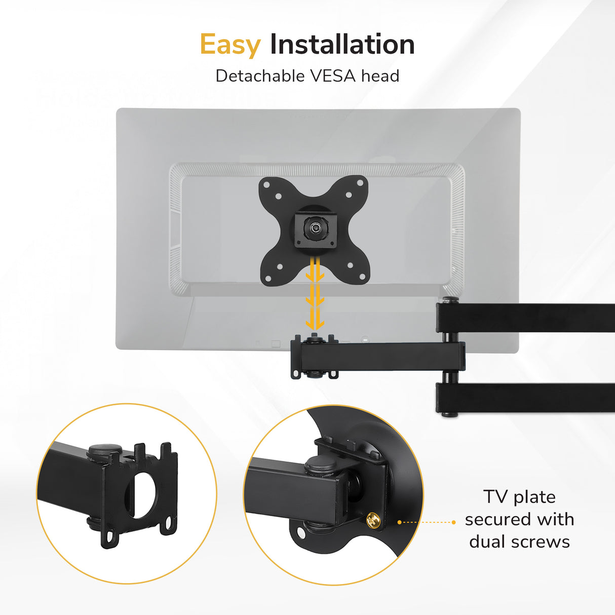 Full Motion Small TV Wall Mount - Image 6 - Mount-It!