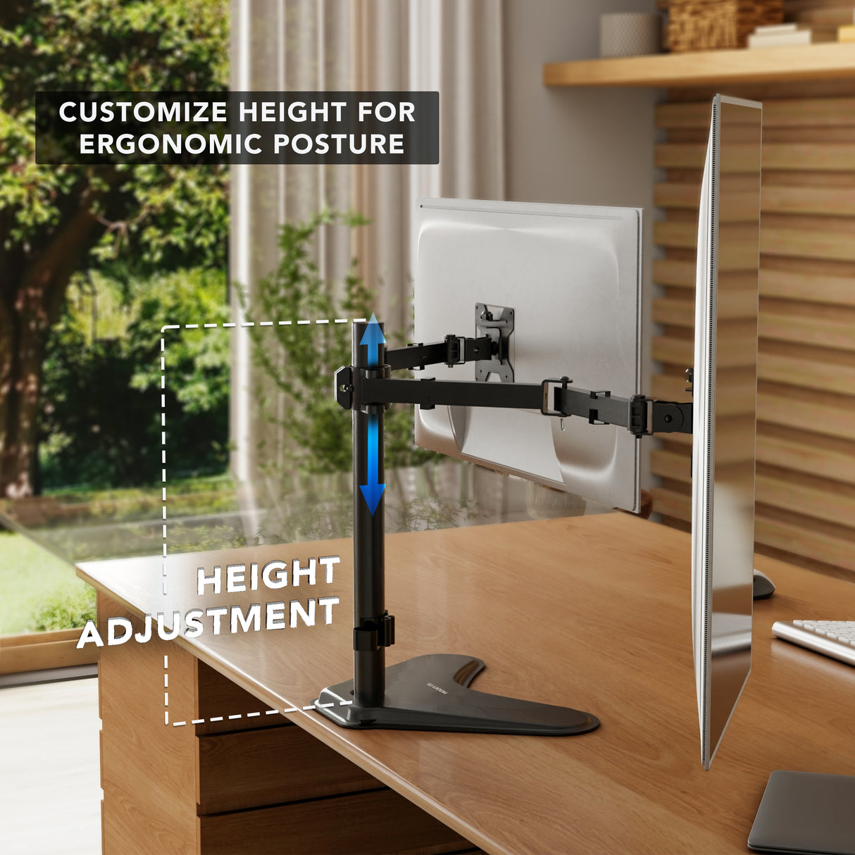 Full-Motion Dual Monitor Stand